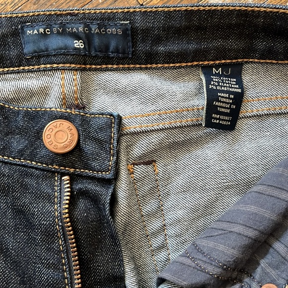 MARC JACOBS DARK STRAIGHT LEG JEANS LOW RISE W26 - Picture 3 of 9